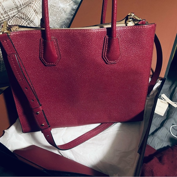 MK cranberry purse with matching wallet - Picture 3 of 4